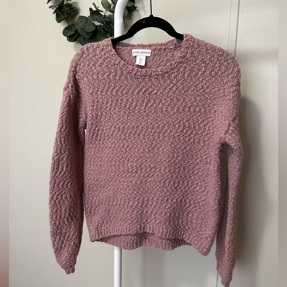 Mauve Knit Crewneck Sweater size small